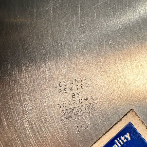 Colonial Pewter Broadman Lighthouse Coffee Tea Pot LongSpout Sugar & Creamer 130 - Picture 11 of 16